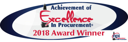 Achievement of Excellence in Procurement 2018 Award Winner