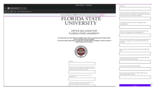 screenshot of a phishing email reported June 11, 2024 - Subject line: OFFICE 365 LOGIN FOR FLORIDA STATE UNIVERSITY